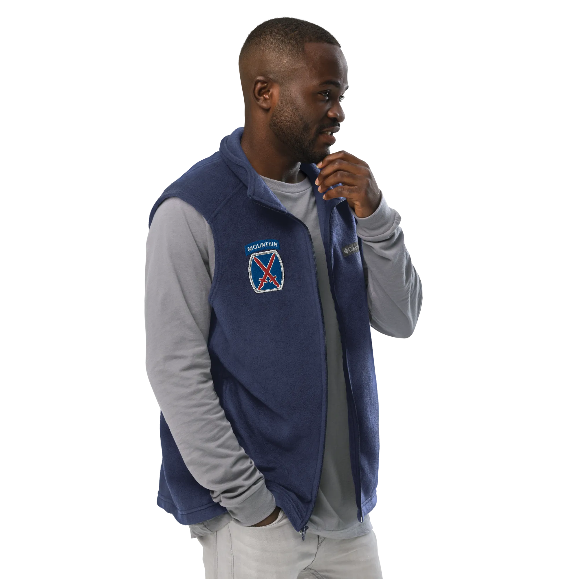 10th Mountain Men’s Columbia fleece vest
