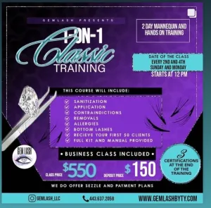 1:1 2 Day Classic Training (Booking Fee)