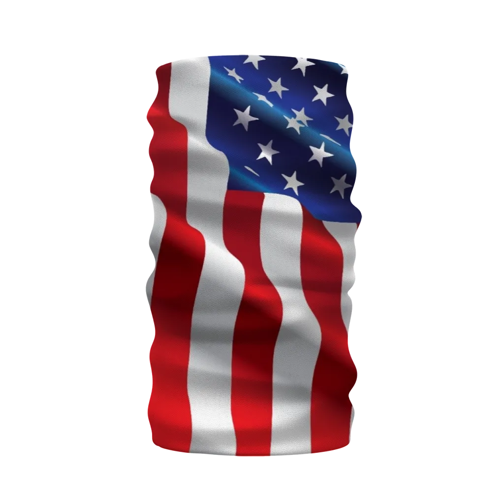 American Flag in the Wind Neck Warmer Morf Scarf
