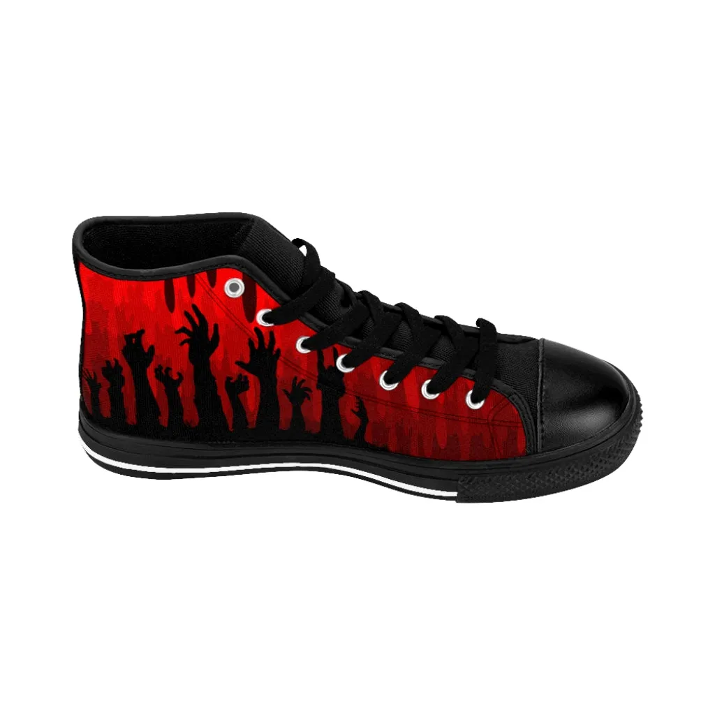 Bloody Zombie Hands Women's High-top Sneakers
