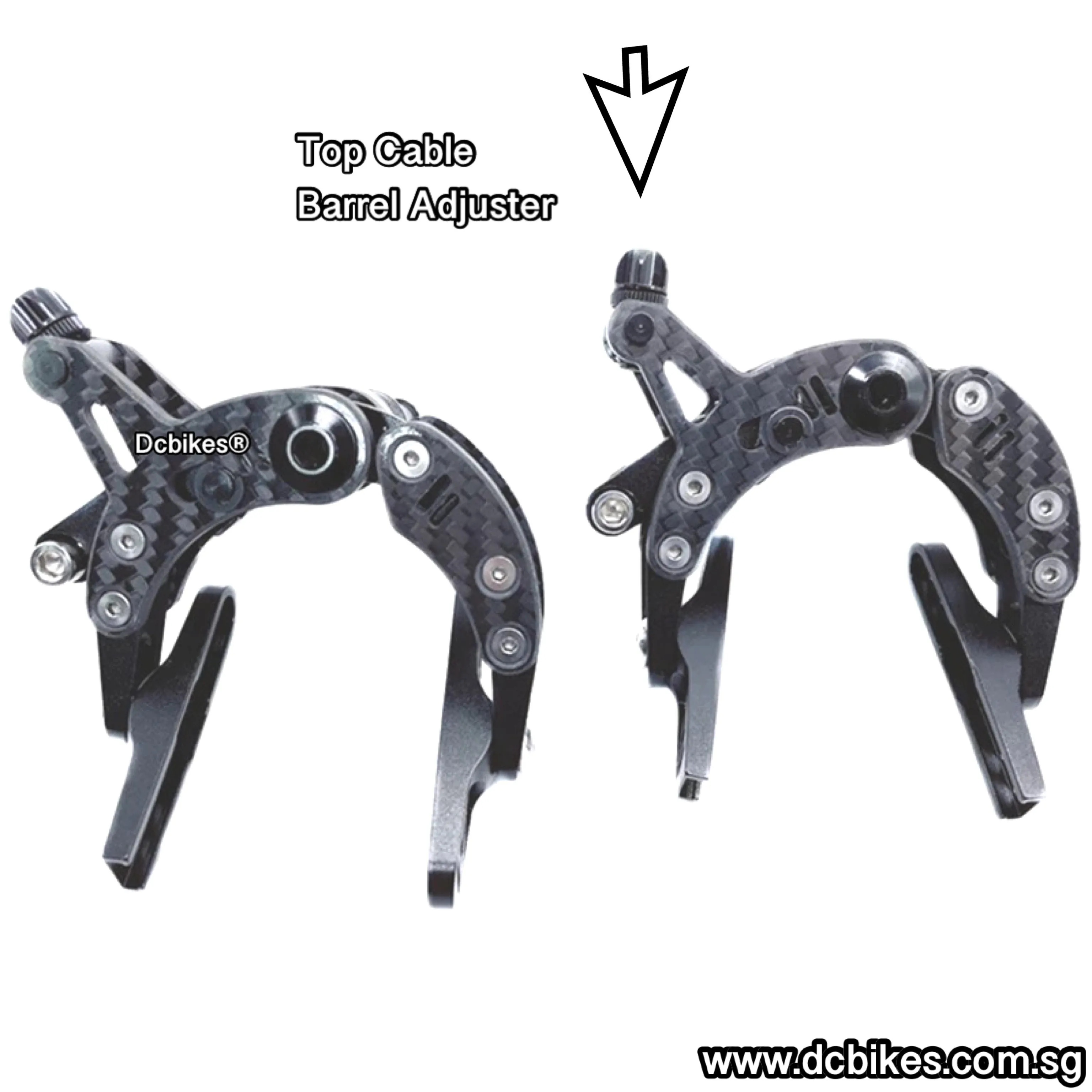 Carbon Fiber Folding/Road Bike Front/Rear Dual Pull Pivot C Brake Calipers 158g