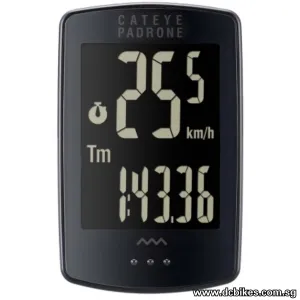 Cateye Padrone Black Stealth Wireless Cycling Computer