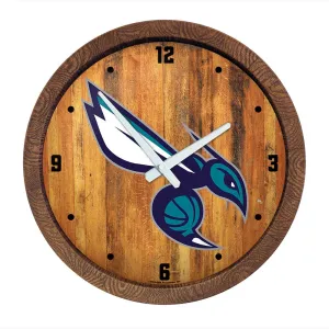 Charlotte Hornets: Logo - "Faux" Barrel Top Clock
