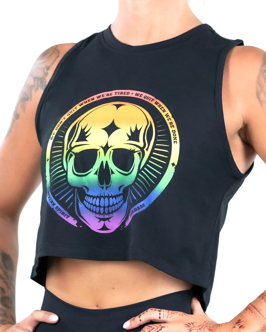 Crop Tank - NS Thaesia Pride Skull