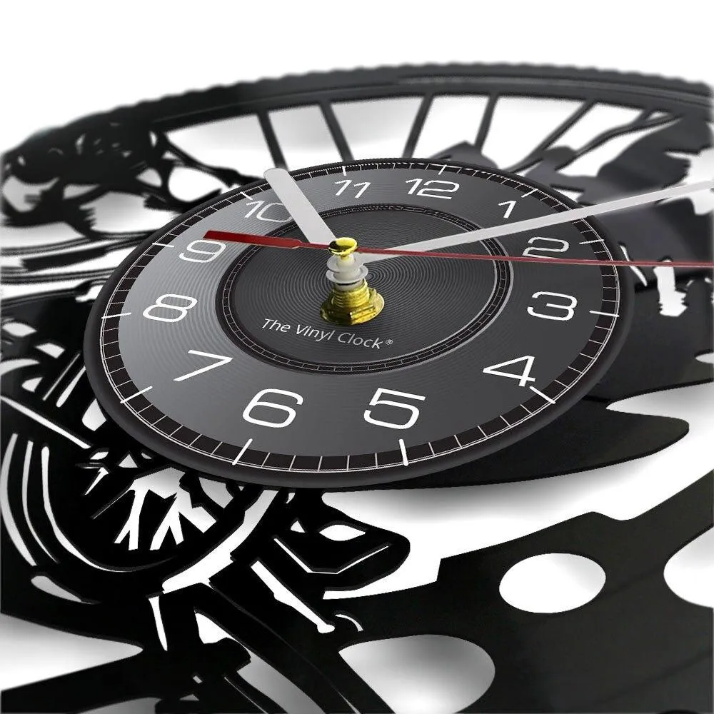 Cycolinks Mountain Bike Mountains Vinyl Clock