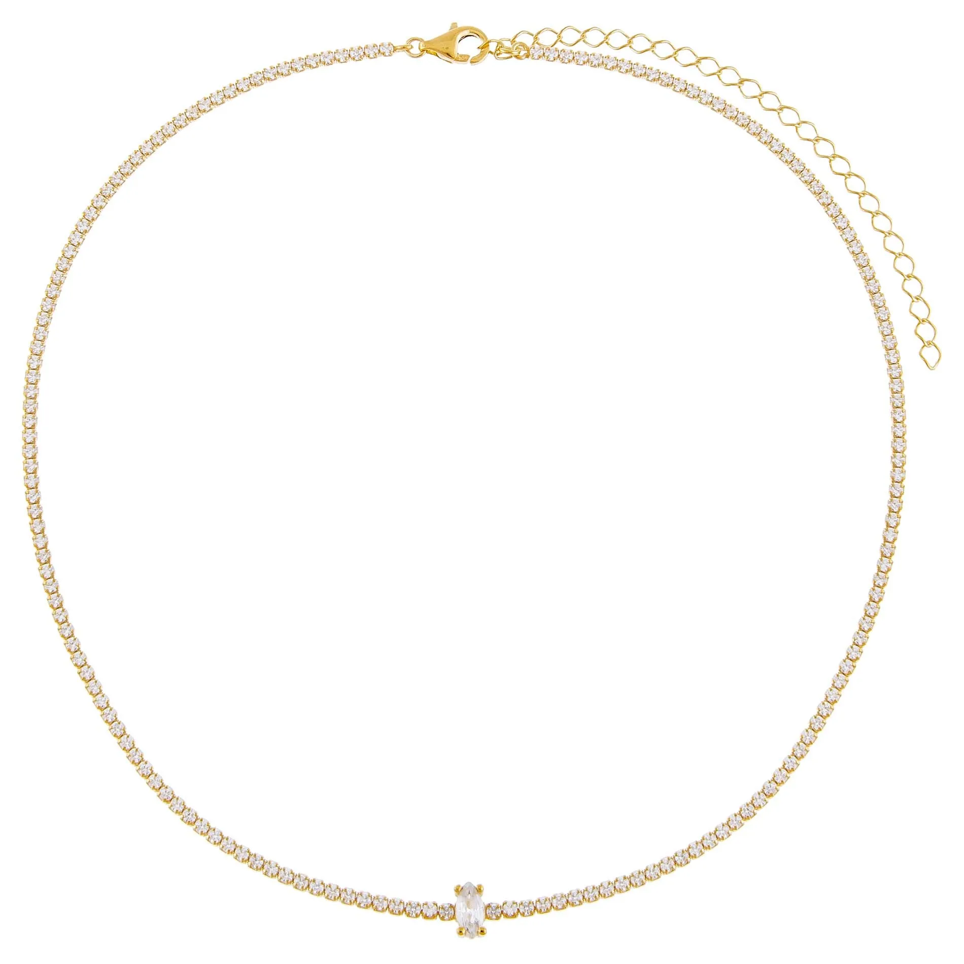 CZ Marquise Tennis Choker