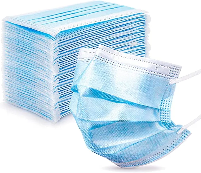 Disposable Face Mask, 4 Layers Safety Masks (Pack of 50) with Elastic Ear Loop Comfortable Breathable