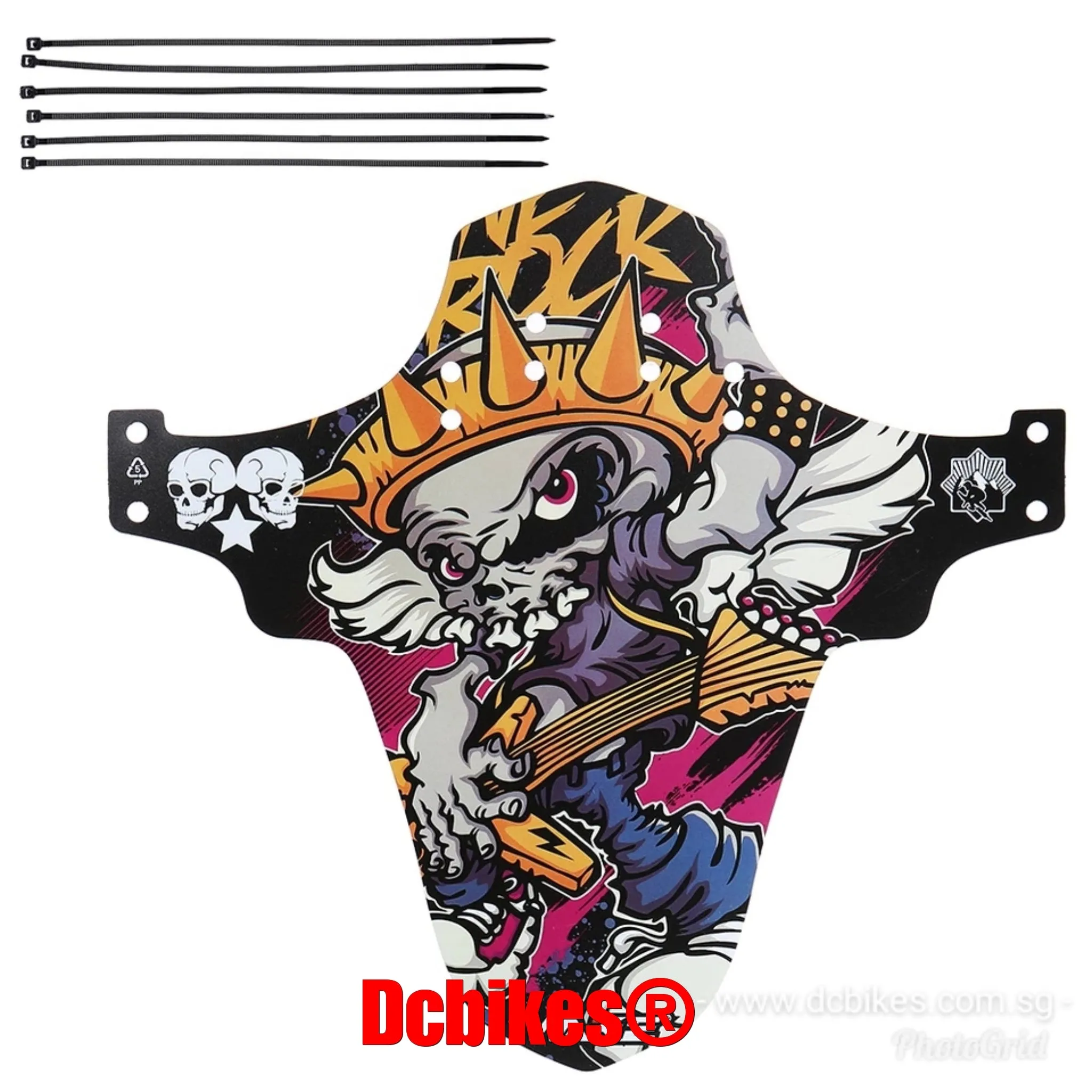 Evil Skeleton Front or Rear MTB Mud Guard Fender