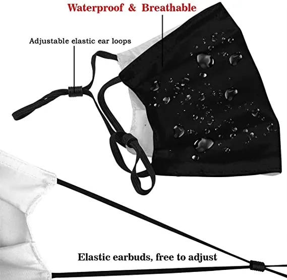 Football Team Face Mask Steelers 3 Packs Washable Reusable Total With 6 Filters Breathable Sports Women Men Face Cover