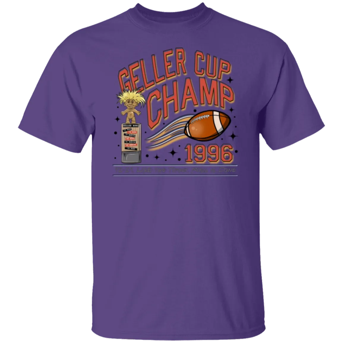 Friends Geller Cup Champion Gildan T-Shirt – Perfect for Thanksgiving and Football Season!