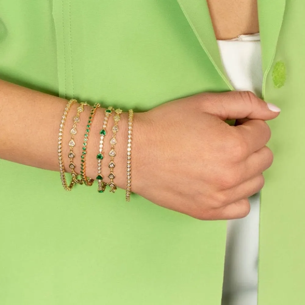 Gemstone Bezel Tennis Bracelet