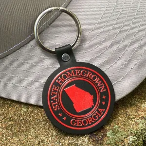 Georgia Pride Leather Key Chain