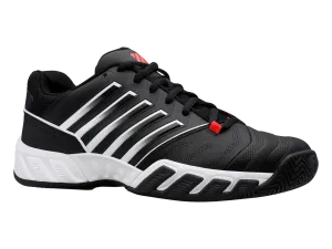 K-Swiss Men's Bigshot Light 4 Tennis Shoes in Black/White/Poppy Red