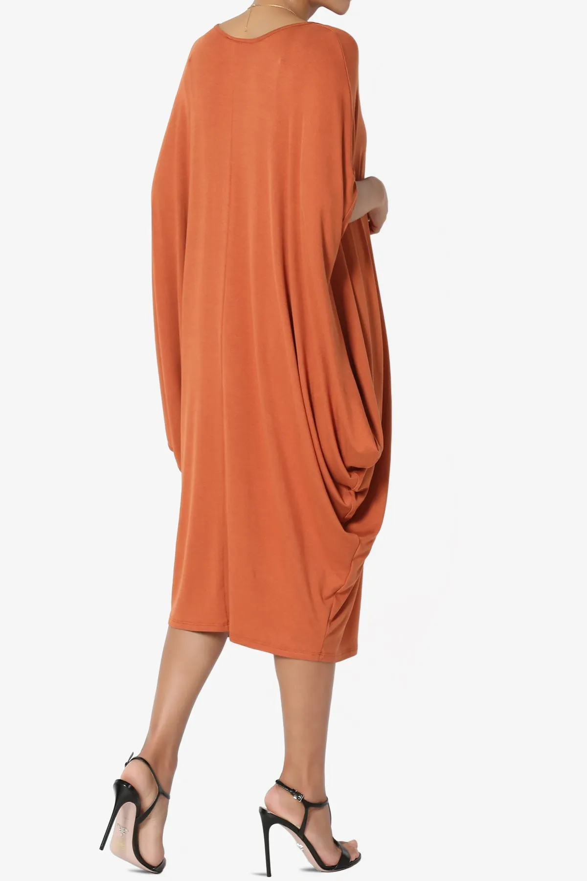 Kandi Loose Batwing Draped Dress