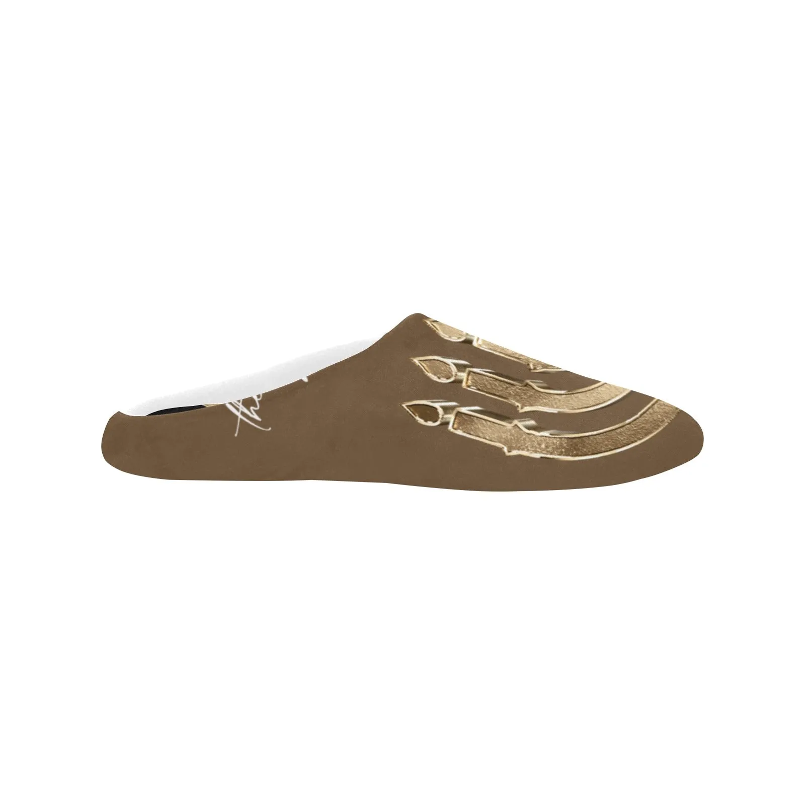 Men Cotton House Non Slip Slippers Menorah 2 Chronicles 6:36 Jerusalem