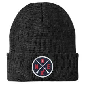 New England Football Emblem Cuff Knit