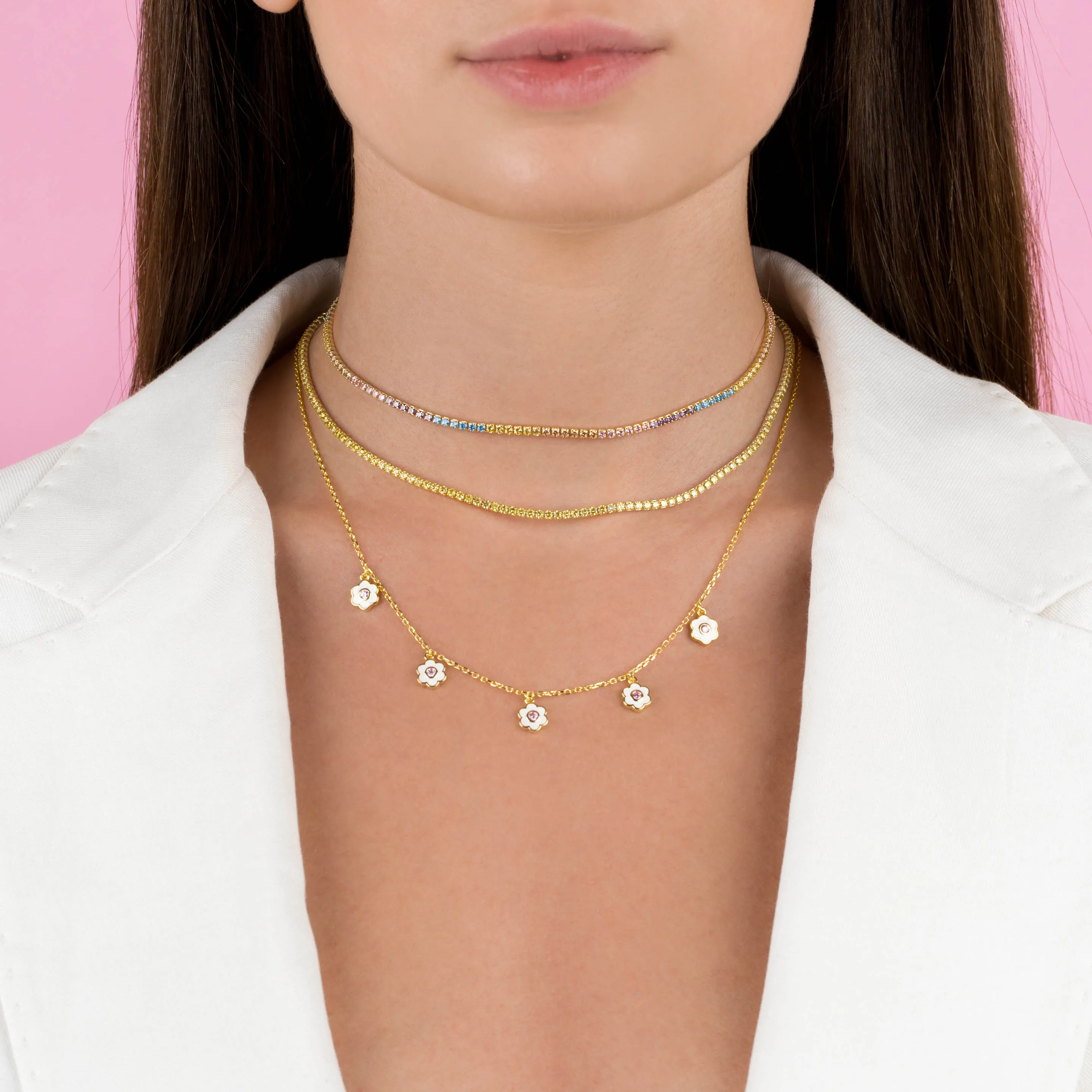 Pastel Colored Thin Tennis Choker