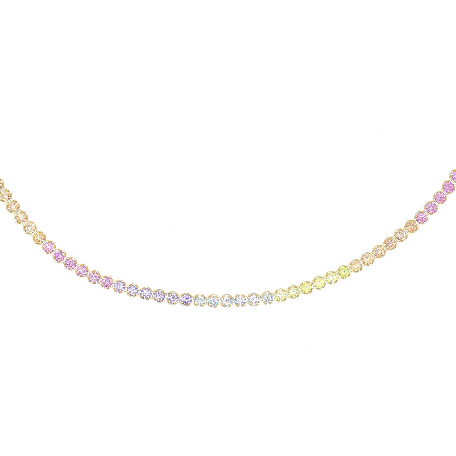 Pastel Rainbow Tennis Choker