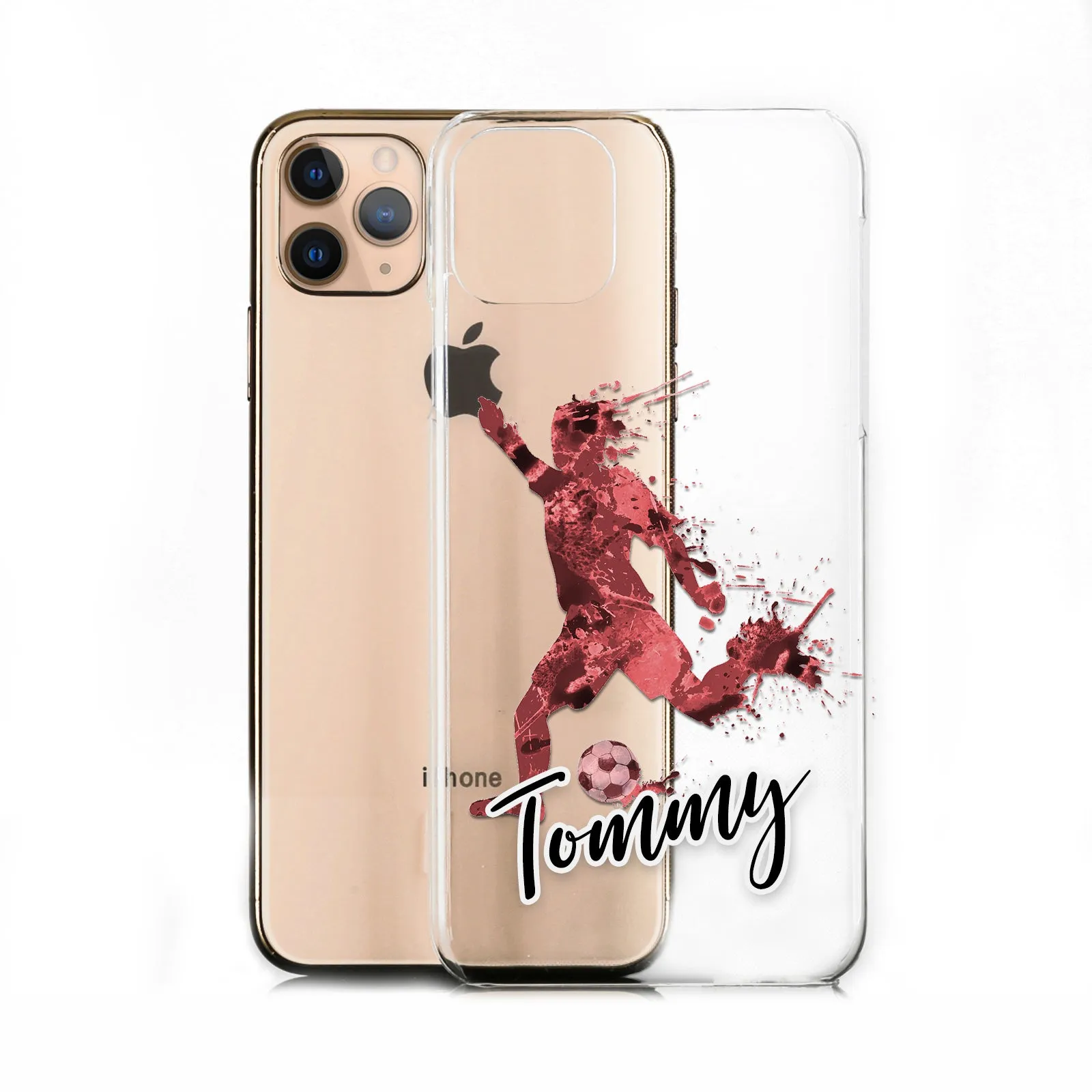 Personalised Honor Phone Hard Case - Classic Red Football Star with White Outlined Text