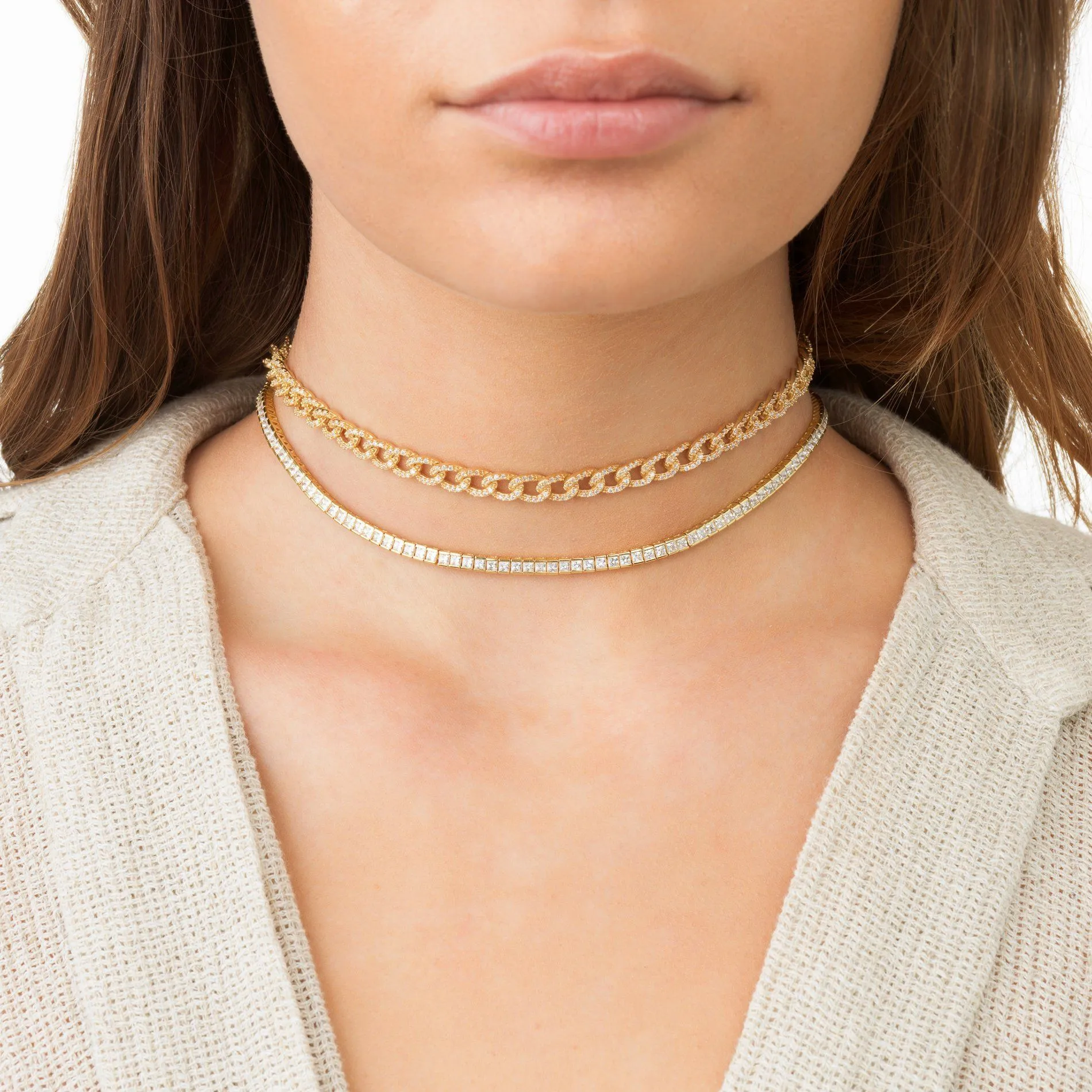 Princess Cut Tennis Choker