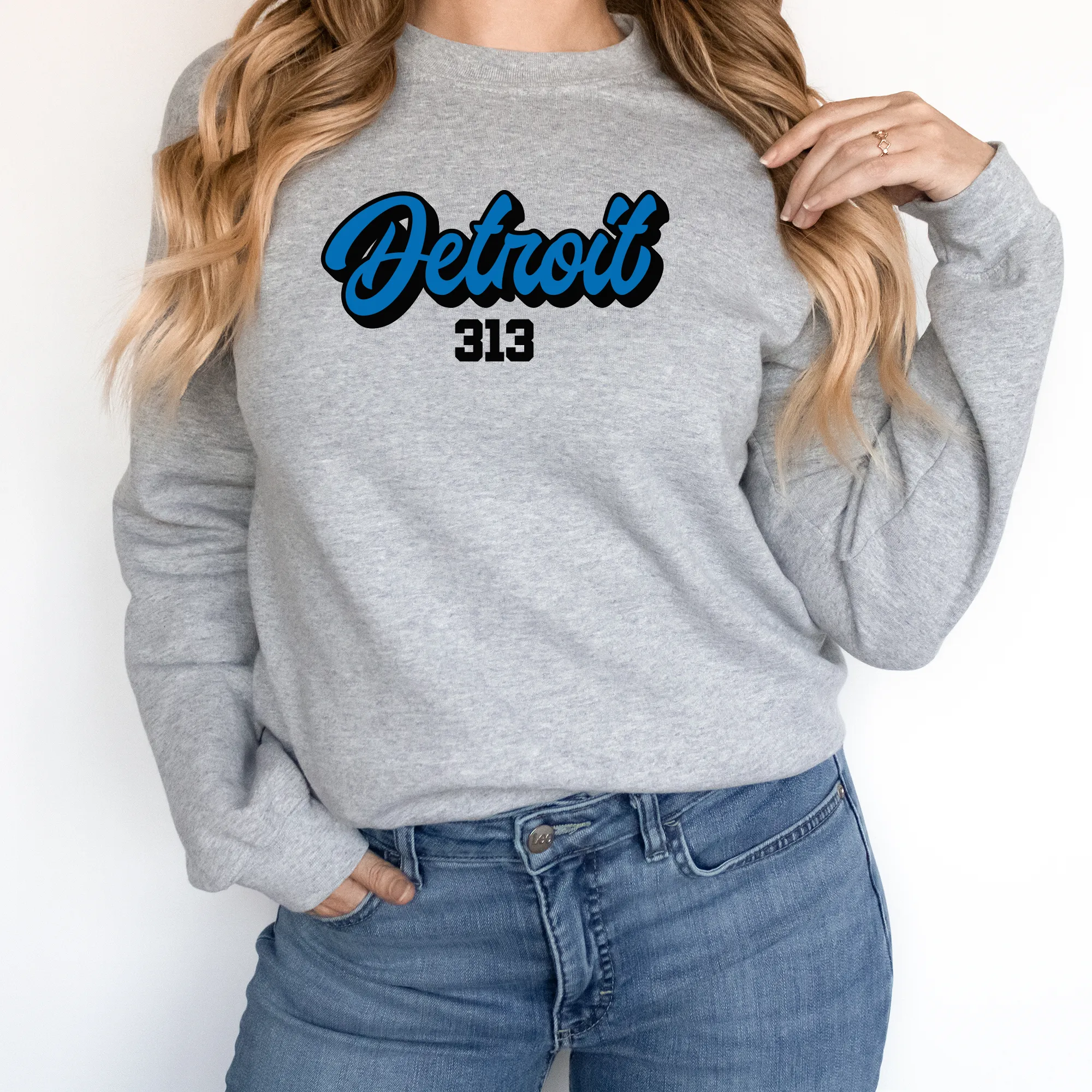 "313 Football" Relaxed Fit Long Sleeve Unisex T-Shirt