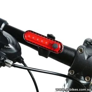 Rechargeable Led Red/White Bicycle Helmet Warning Tail Lights