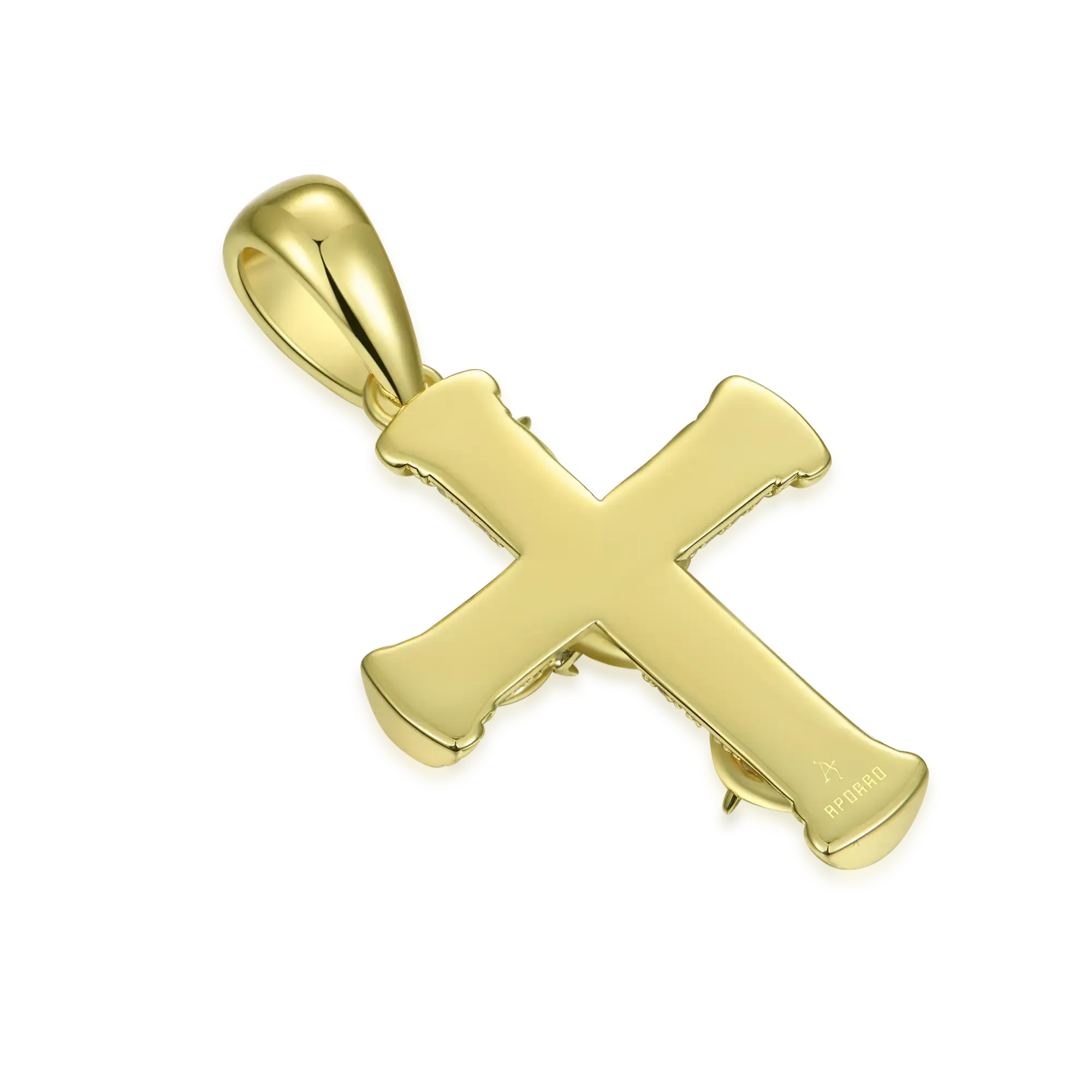 Roman Pillar Thorn Cross Pendant   Cushion Cut Clustered Tennis Chain Gift Set