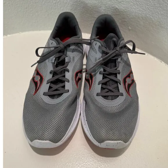 SAUCONY $75 Cohesion 17 Shadow Red / Gray Running Shoe Sneaker Size 12.5