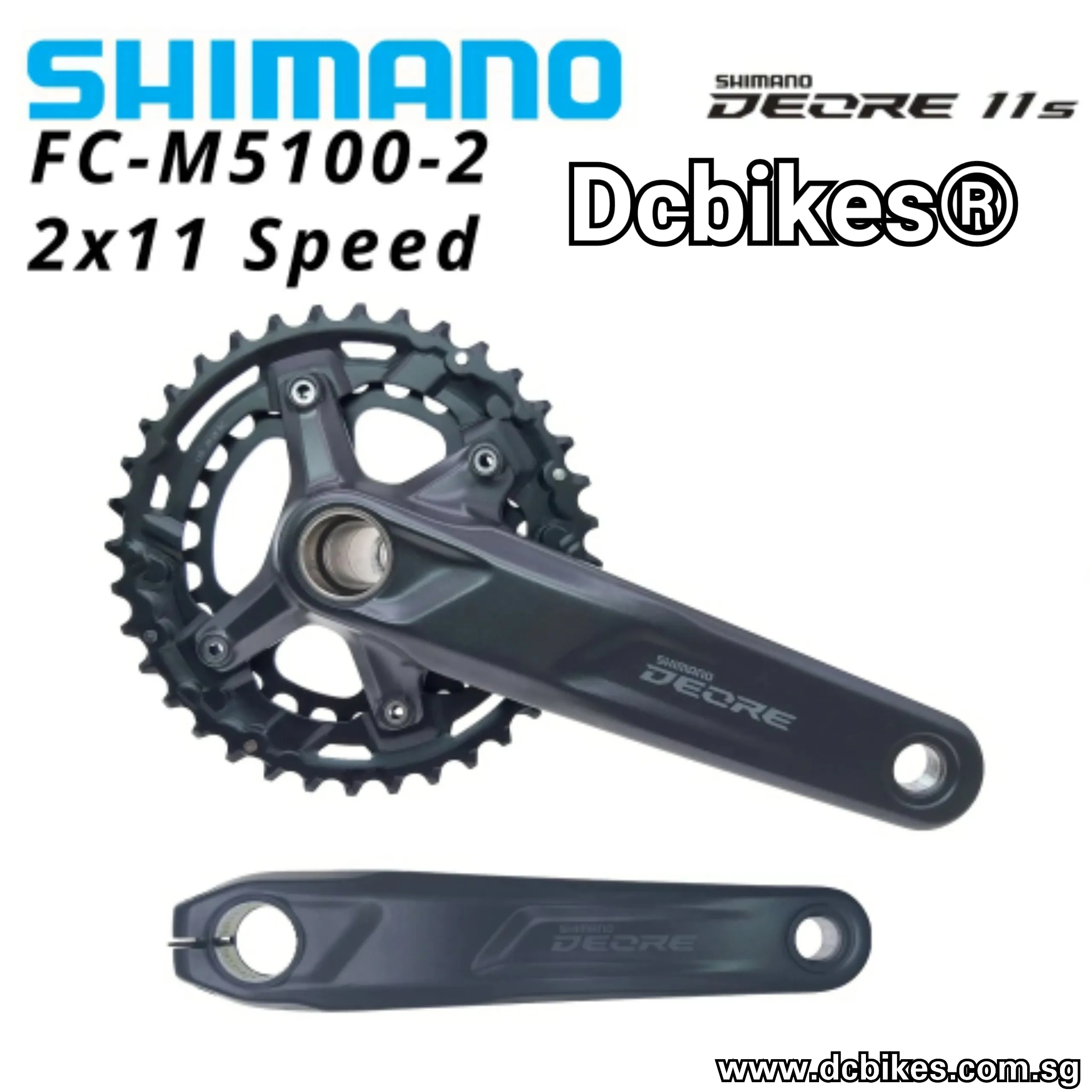 Shimano 26T/36T Deore FC-M5100 2 Speed Crank