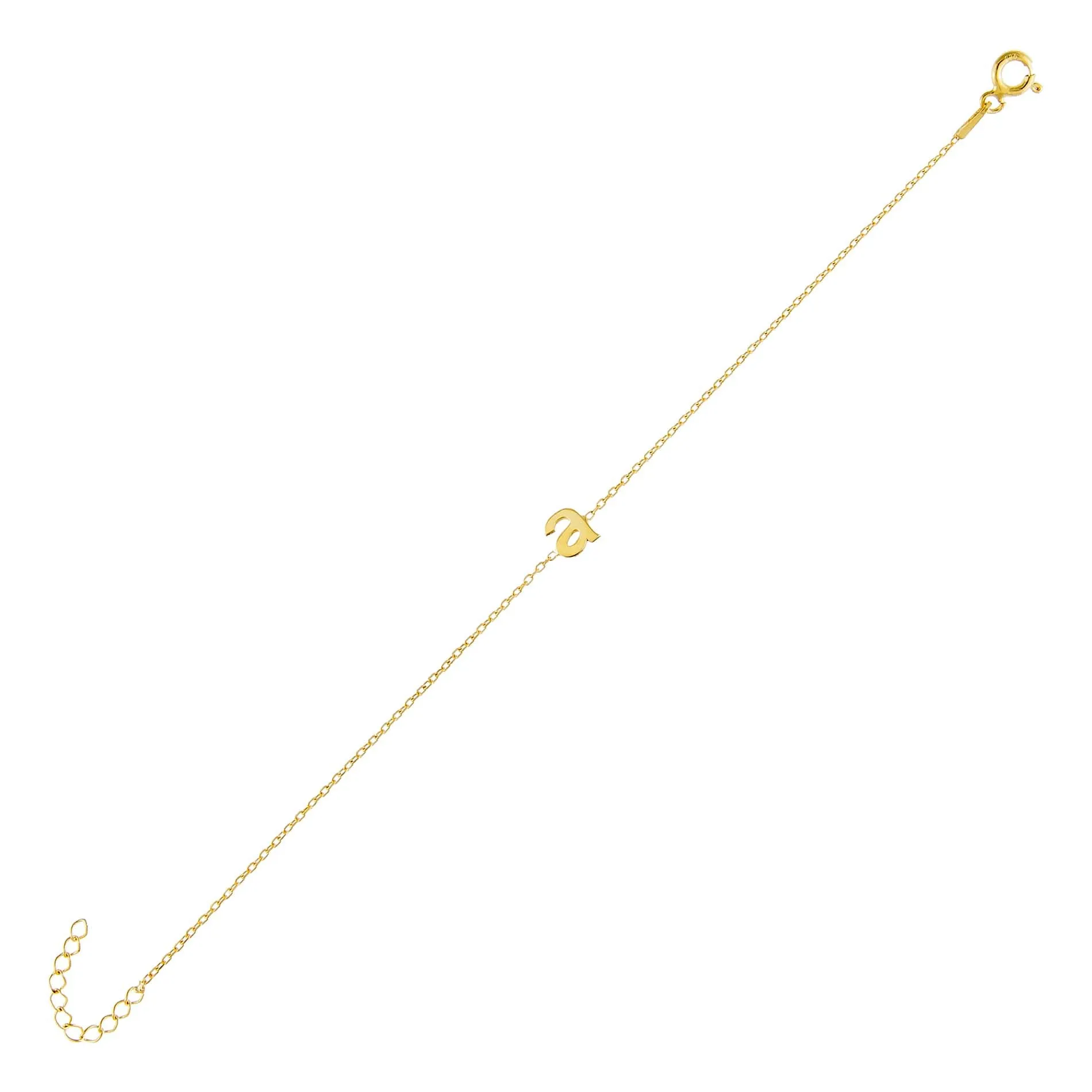 Solid Lowercase Initial Bracelet