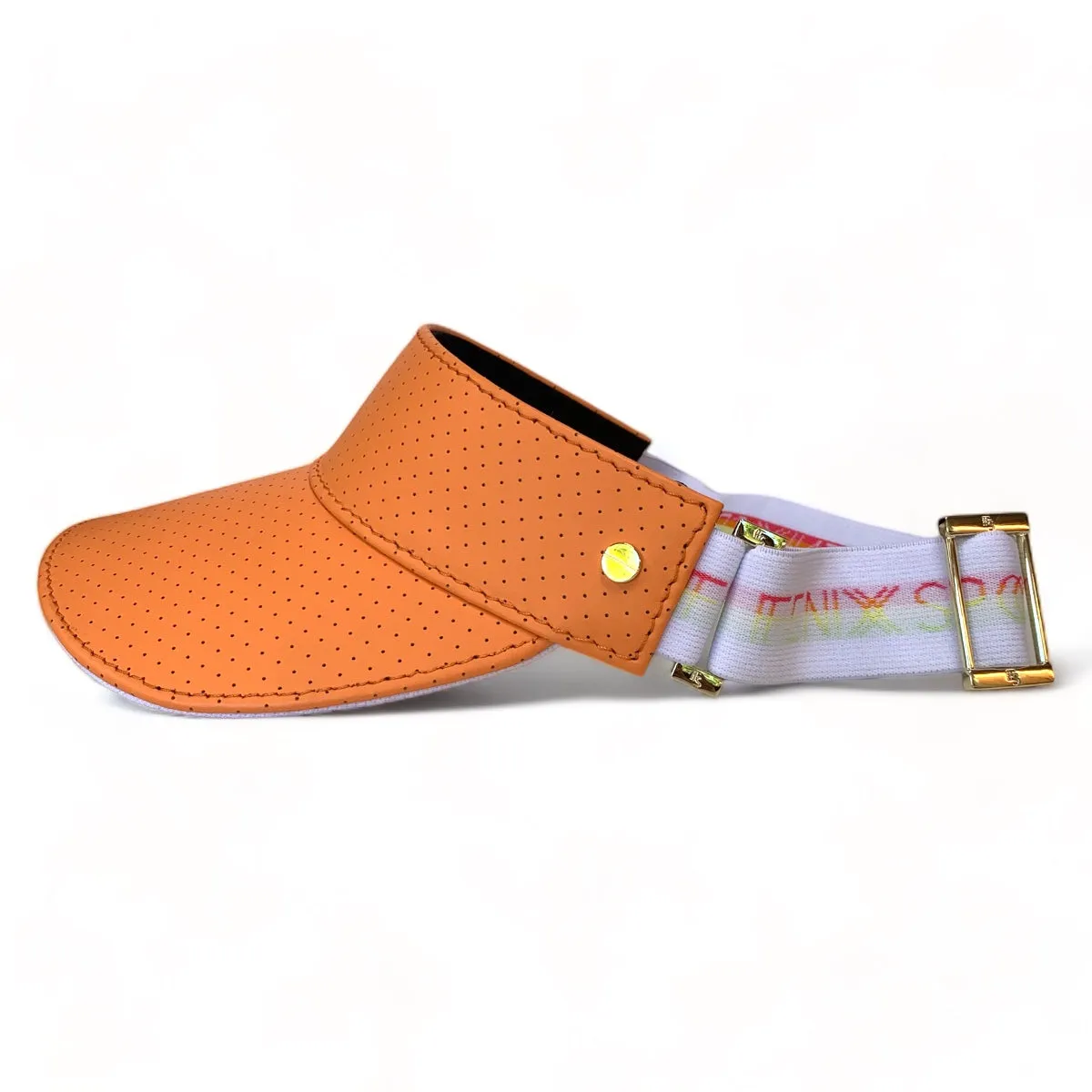 The Leather Visor - Papaya Sorbet & Gold