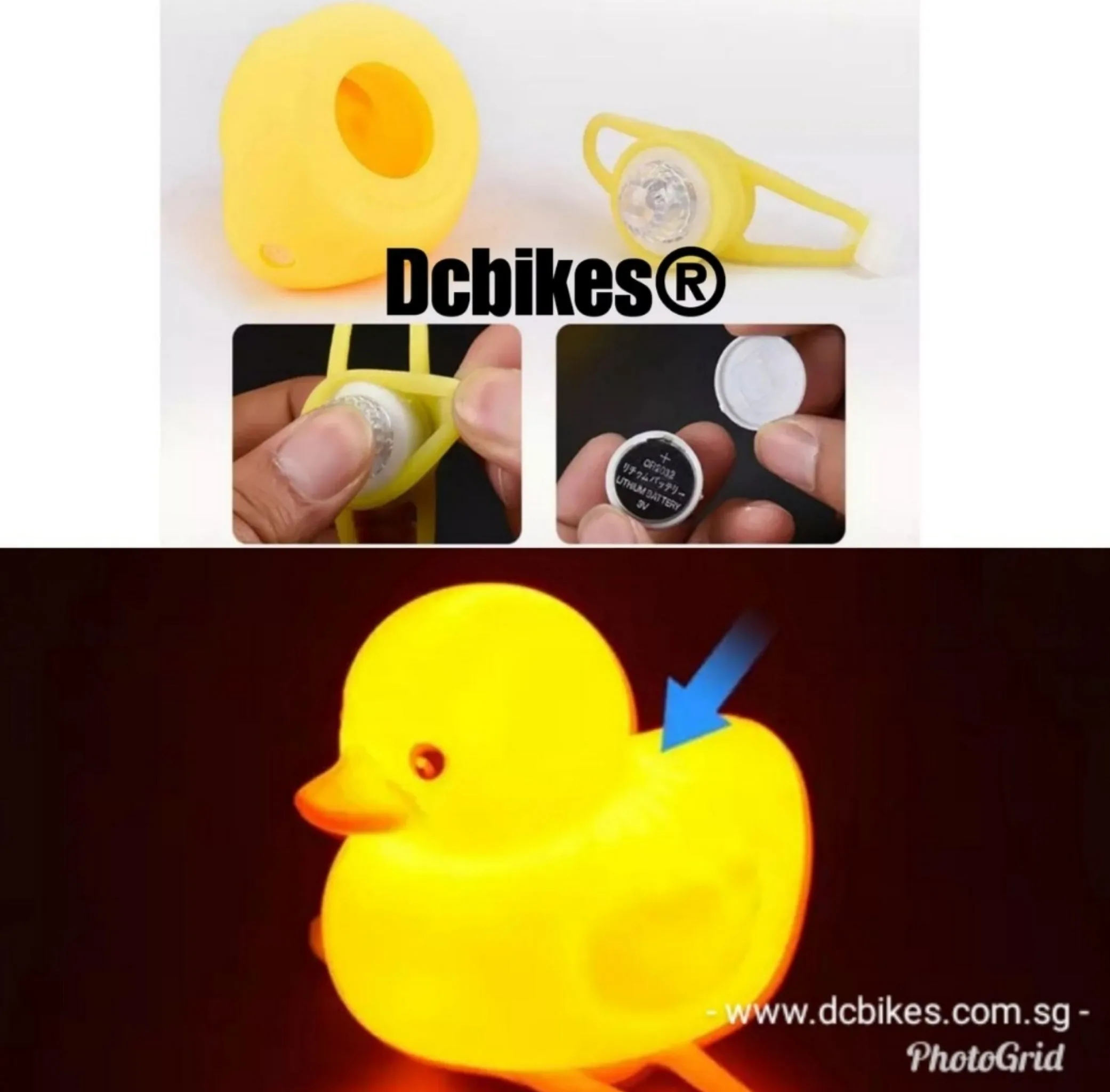 Thug Life Gold Chain Cute Rubber Duck With Manual Bell   Safety Led MTB Bicycle Stroller Handlebar Display Light