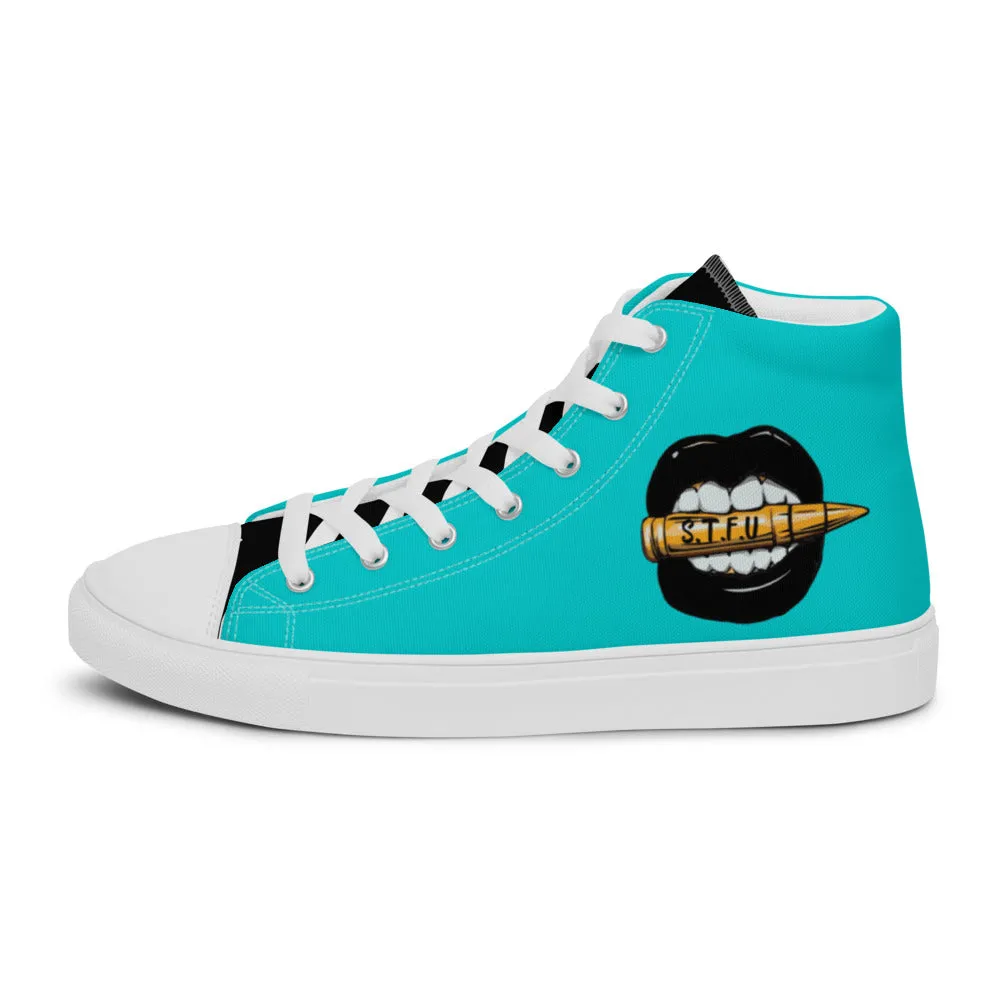 Tony Trixx Chicago Men’s high top canvas shoes - Deep Turquoise