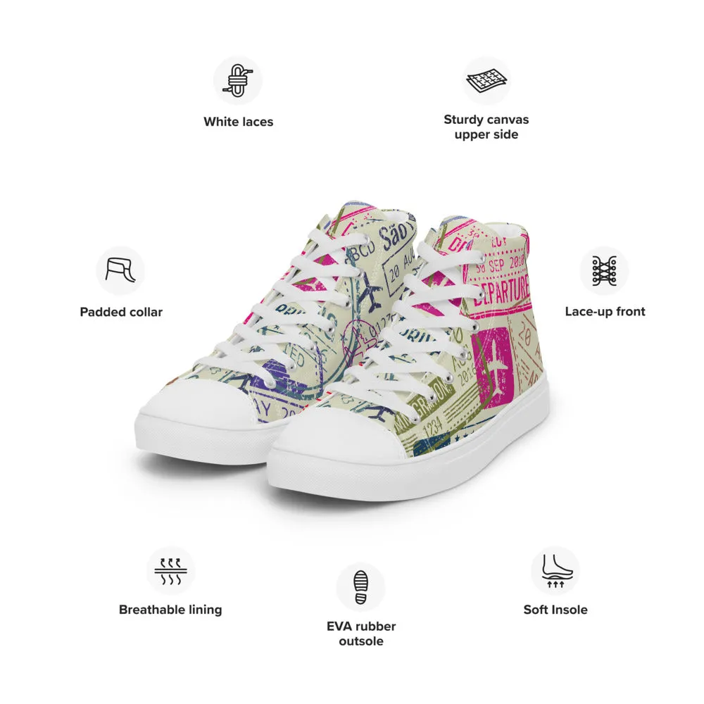 Women's Passport Stamps Shoes (Light)